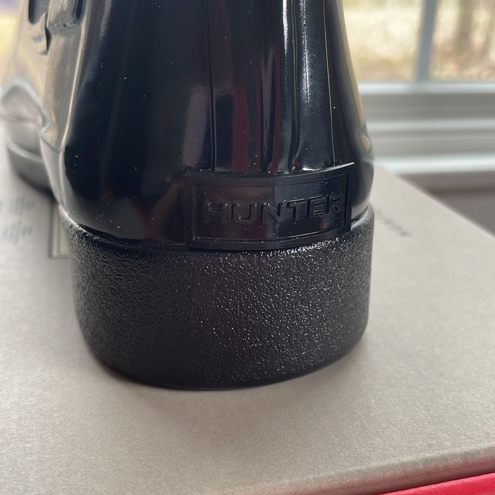 Hunter Glossy Black Chelsea Boots - Picture 4 of 10